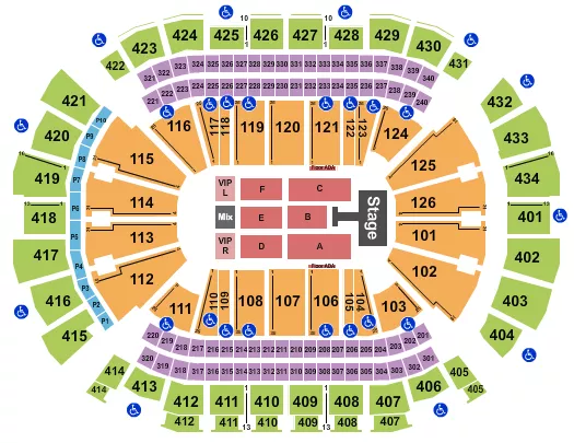 TOYOTA CENTER TX JONAS BROTHERS Seating Map Seating Chart