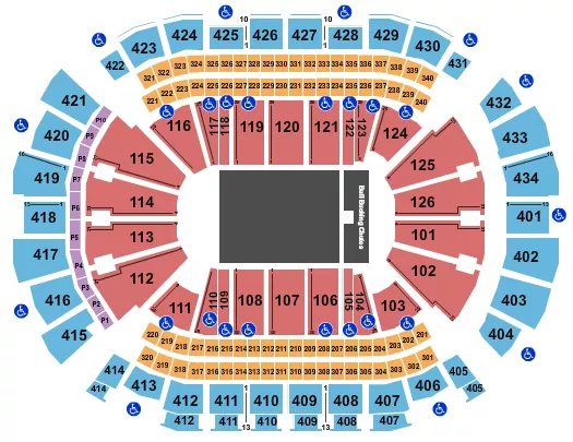 TOYOTA CENTER TX RODEO Seating Map Seating Chart