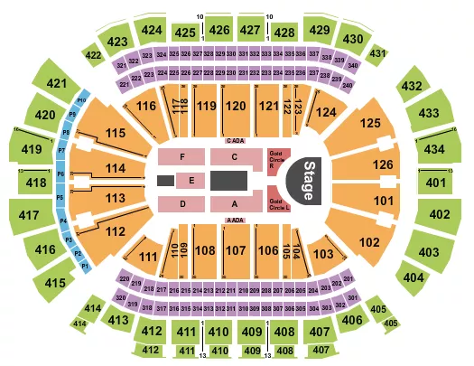 TOYOTA CENTER TX ROSALIA Seating Map Seating Chart