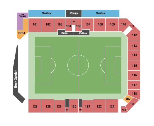 TOYOTA FIELD TX SOCCER Seating Map Seating Chart