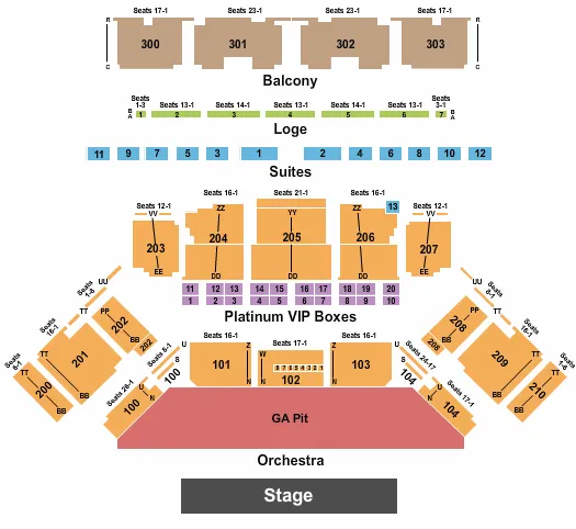 ENDSTAGE GA PIT 3 Seating Map Seating Chart
