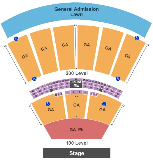 ENDSTAGE ALL GA RESV BOX Seating Map Seating Chart