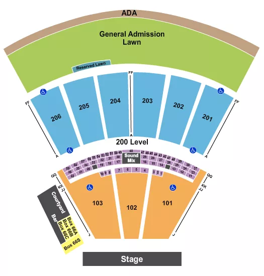 ENDSTAGE BOXES Seating Map Seating Chart