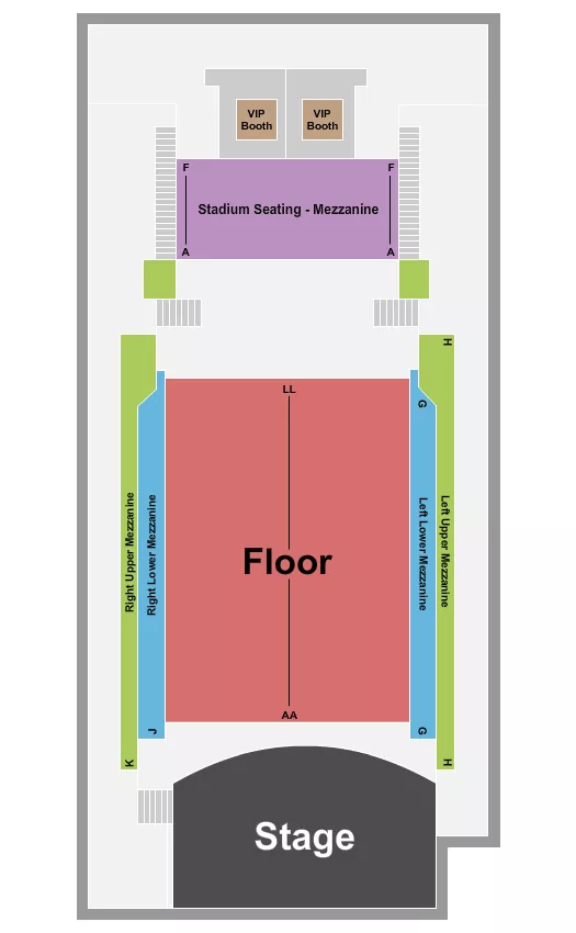 ENDSTAGE 2 Seating Map Seating Chart