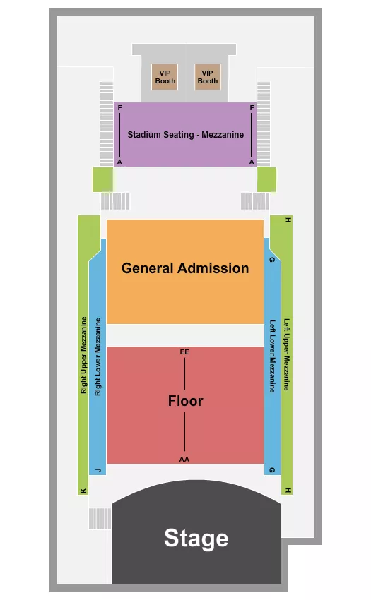 ENDSTAGE RSV GA Seating Map Seating Chart