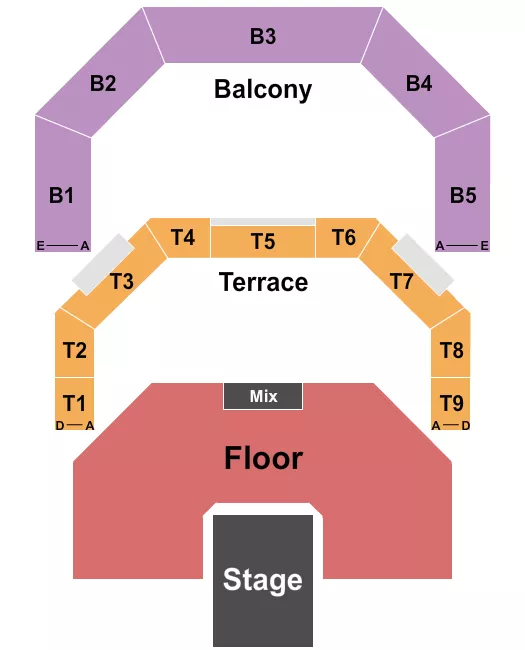 ENDSTAGE GA FLOOR Seating Map Seating Chart