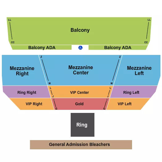 TROPICANA SHOWROOM AT TROPICANA CASINO NJ BOXING Seating Map Seating Chart