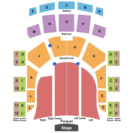 END STAGE Seating Map Seating Chart