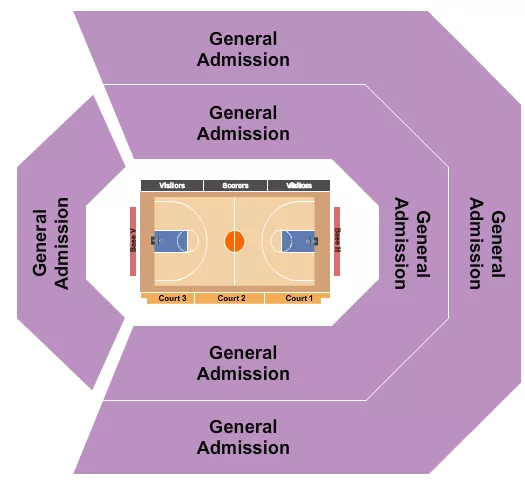 BASKETBALL GA Seating Map Seating Chart