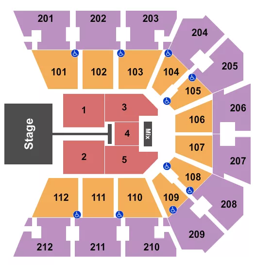 MERCYME Seating Map Seating Chart