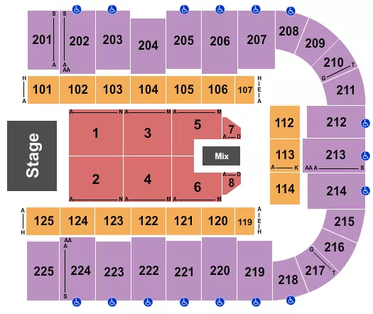 ENDSTAGE 9 Seating Map Seating Chart