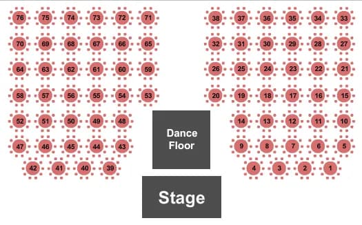 ENDSTAGE TABLES Seating Map Seating Chart