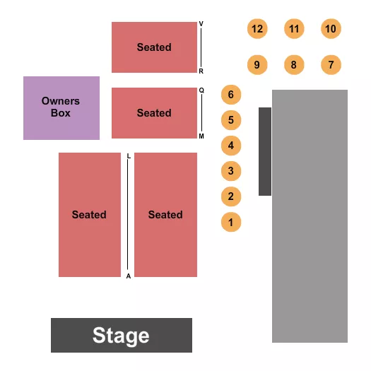 ENDSTAGE Seating Map Seating Chart