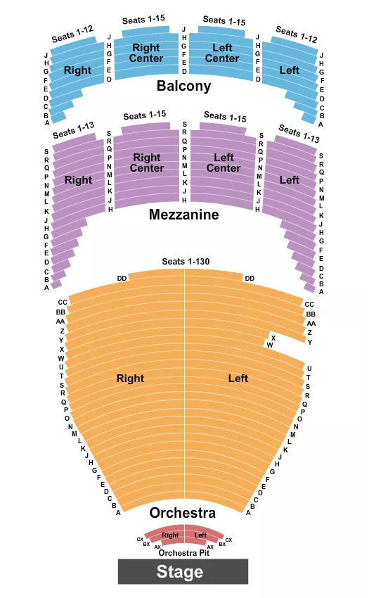 ENDSTAGE PIT Seating Map Seating Chart