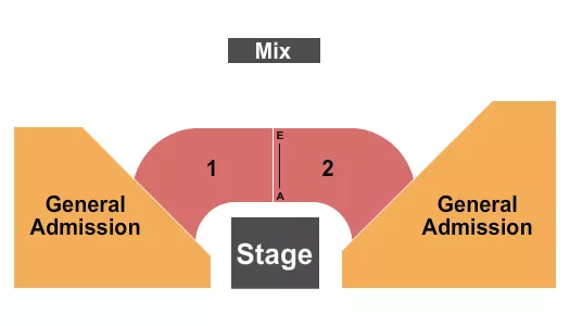 ENDSTAGE 1 2 W GA Seating Map Seating Chart