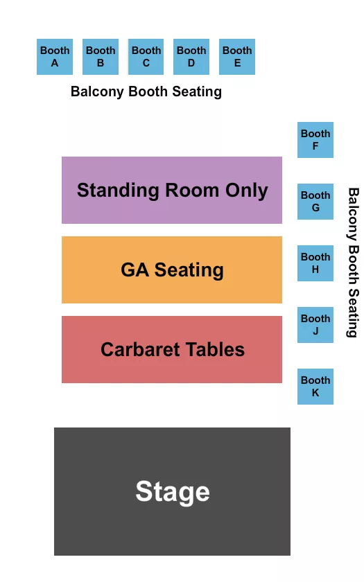 CABARET TABLES Seating Map Seating Chart