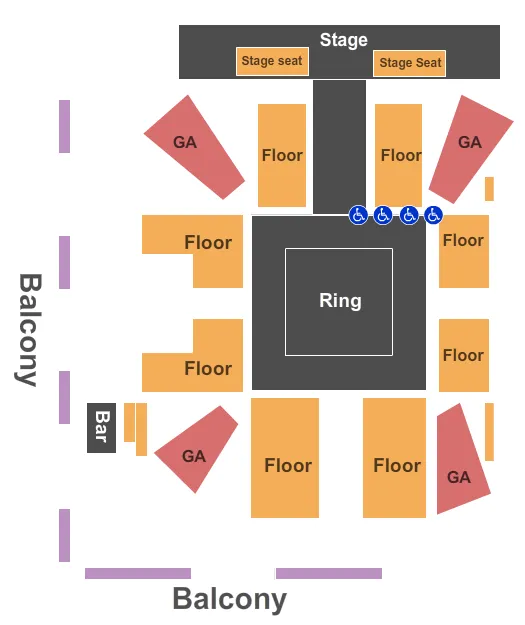 WWE Seating Map Seating Chart
