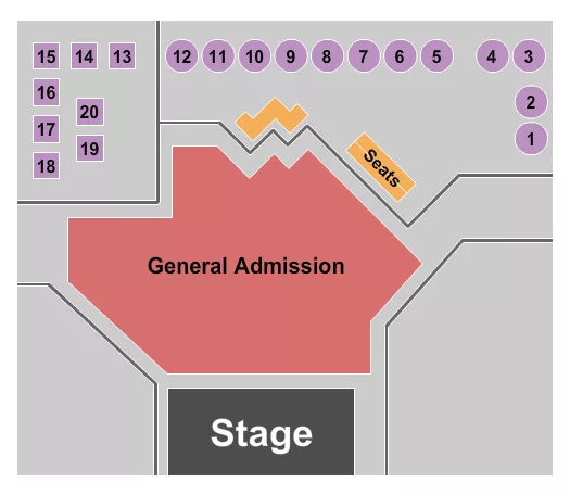 ENDSTAGE GA TABLES Seating Map Seating Chart