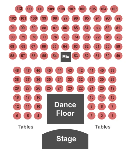 BALLYS TWIN RIVER EVENT CENTER TABLE SEATING Seating Map Seating Chart