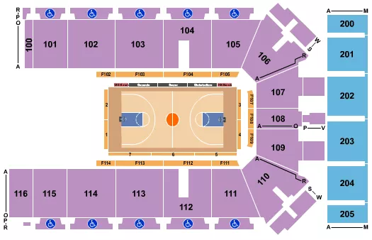 TYSON EVENTS CENTER FLEET FARM ARENA BASKETBALL GLOBETROTTERS Seating Map Seating Chart