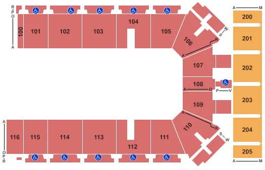 TYSON EVENTS CENTER FLEET FARM ARENA OPEN FLOOR Seating Map Seating Chart