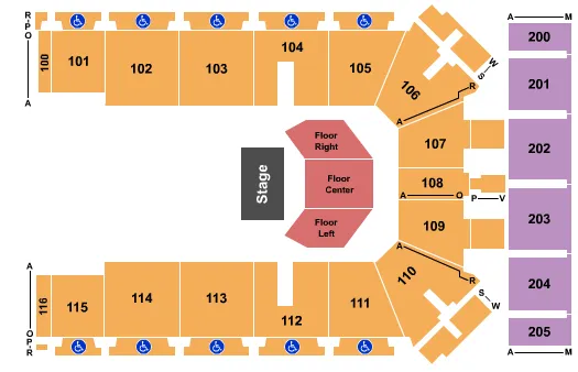 TYSON EVENTS CENTER FLEET FARM ARENA PAW PATROL LIVE Seating Map Seating Chart