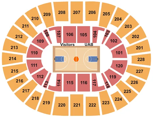 BASKETBALL Seating Map Seating Chart