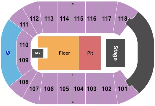 UBC DOUG MITCHELL THUNDERBIRD SPORTS CENTRE STEPHEN SANCHEZ Seating Map Seating Chart