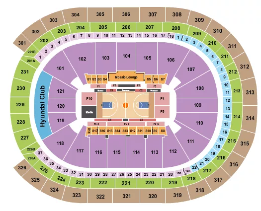 BASKETBALL 3 Seating Map Seating Chart