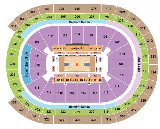 BASKETBALL Seating Map Seating Chart
