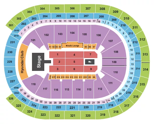 DON OMAR Seating Map Seating Chart