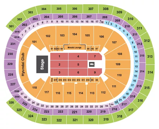 ENDSTAGE 4 Seating Map Seating Chart