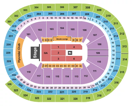 SPRINGSTEEN Seating Map Seating Chart