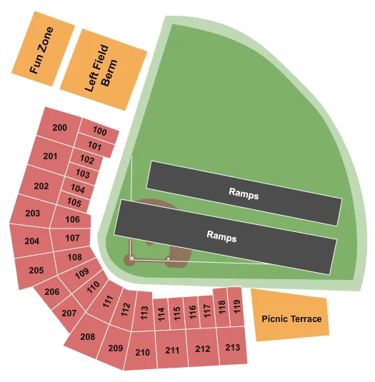 NITRO CIRCUS 2 Seating Map Seating Chart
