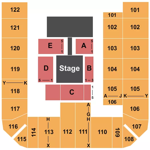 WRESTLING Seating Map Seating Chart