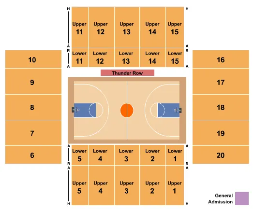 BASKETBALL WOMENS Seating Map Seating Chart