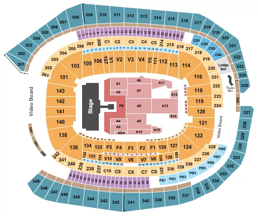 AC DC Seating Map Seating Chart