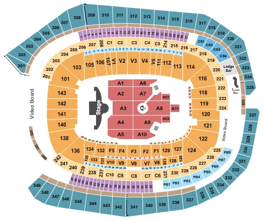 ED SHEERAN Seating Map Seating Chart