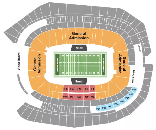FOOTBALL W GA Seating Map Seating Chart