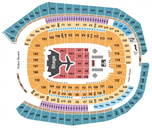 MORGAN WALLEN Seating Map Seating Chart