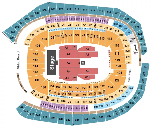 PAUL MCCARTNEY Seating Map Seating Chart