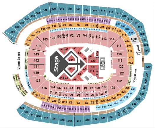 USHER Seating Map Seating Chart