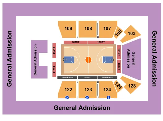 EXPLOREASHEVILLECOM ARENA AT HARRAHS CHEROKEE CENTER BASKETBALL 3 Seating Map Seating Chart