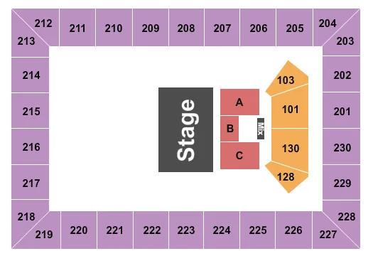 EXPLOREASHEVILLECOM ARENA AT HARRAHS CHEROKEE CENTER SESAME STREET Seating Map Seating Chart