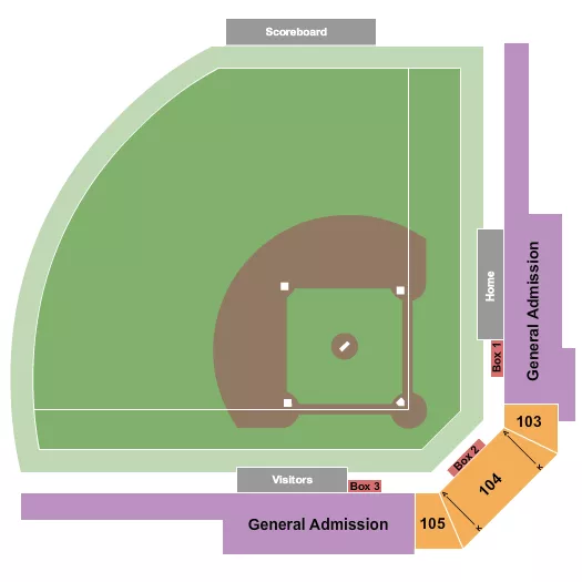 BASEBALL Seating Map Seating Chart