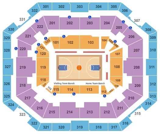 BASKETBALL Seating Map Seating Chart