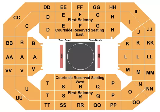 WRESTLING Seating Map Seating Chart