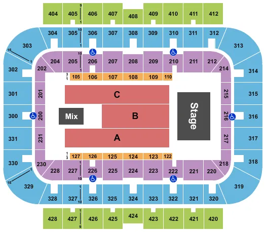 COMEDY Seating Map Seating Chart