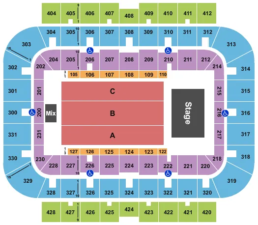 END STAGE 2 Seating Map Seating Chart