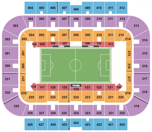 SOCCER Seating Map Seating Chart